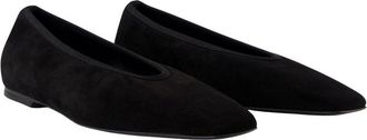Toteme Womens Minimalist Lambskin Flat Black