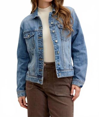Judy Blue Rigid Magic Boyfriend Jean Jacket In Blue
