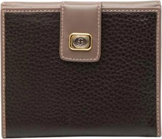 Gucci Pre-owned Bi-fold Portemonnee - Dames - Vintage Accessoires - Bruin - ONE Size - Leer - Vintage