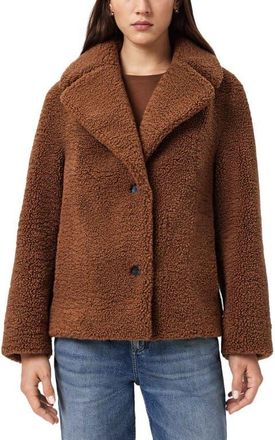 AllSaints Eddie Teddy Jacket in Cognac Brown at Nordstrom, Size Small