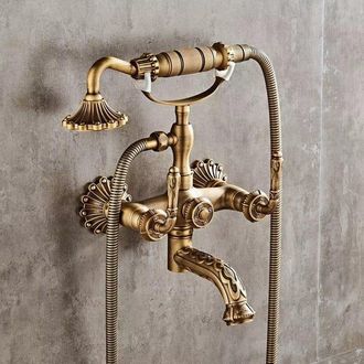OEM Grifo Mezclador De Ba&ntilde;o Mural, Bronce Bali