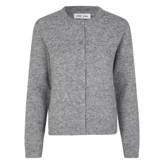 Sams&oslash;e & Sams&oslash;e Grijze Melange Alpaca Cardigan - Dames - Vesten - Grijs - XS - Wol - Truien & Vesten