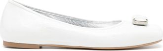 Madison.Maison Marion leather ballerina shoes - women - Leather - 38.5 - White
