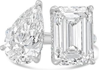 Diana M. Jewels PLATINUM 2 STONE LAB GROWN DIAMOND FASHION RING WEIGHING 8.00 CTS TW