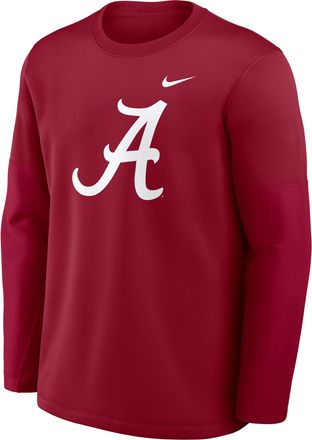 Nike Alabama Sideline Coach Nike Mens Therma-FIT College Long-Sleeve T-Shirt in Red | 03BR0DWVABN-6P4