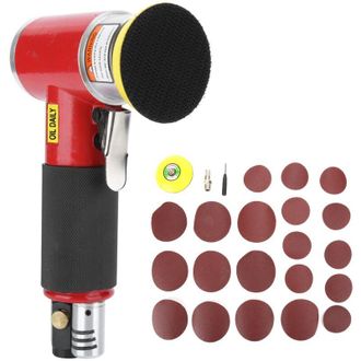 OEM Mini Lijadora/pulidora Neum&aacute;tica Exc&eacute;ntrica Con Papel De Lija Para Coches, Color Rojo -crezuo