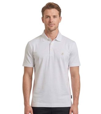 HUGO BOSS White Shirt Collar Polos