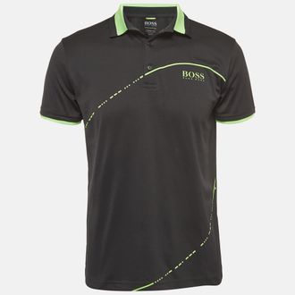 HUGO BOSS Boss By Hugo Boss Black Contrast Trim Jersey Polo T-Shirt