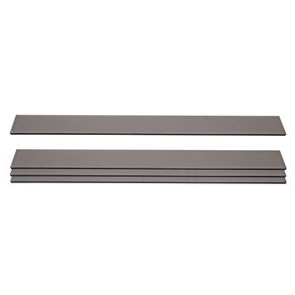 Hhg Hhg - Nunca Usado] Lote De 4 Lamas De Protecci&oacute;n Wpc Sarthe, Tablas Cortaviento, Aprox. 1 M&sup2;, 180 Cm, Gris