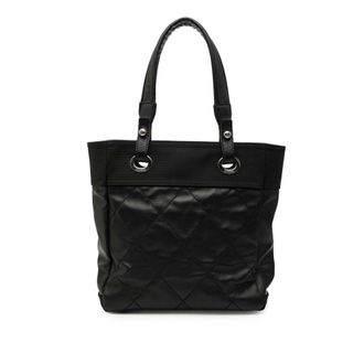 Chanel Tweedehands Kleine Gequilt Gecoate Canvas Paris Biarritz Tote