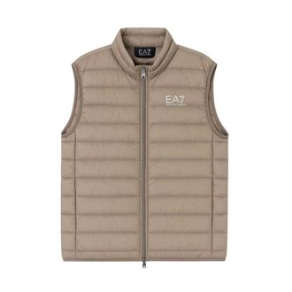Emporio Armani Gilet Core Identity slim fit in piumino - male - Emporio Armani EA7 - Waistcoats - Beige - XL - Jackets