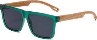 Generic Chic Eyewear Retro UV-Protection Faux Wood Arm Sun-shielding Urban Photoshoot Showpiece Shades Glasses