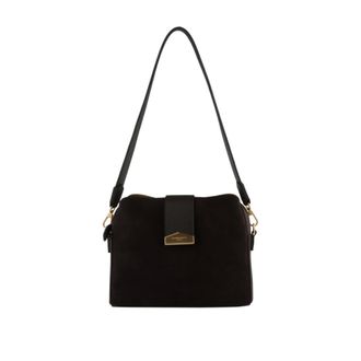 Pourchet Tassen, Dames, Bruin, ONE Size, Leer, Cavalcade MM Schoudertas