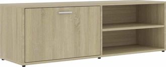 vidaXL Vidaxl - Mueble De Tv Madera Contrachapada Color Roble 120x34x37 Cm