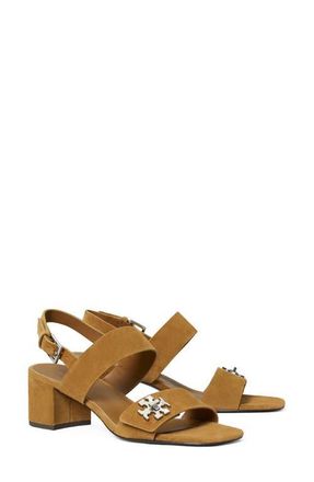 Tory Burch Turnlock Block Heel Slingback Slide Sandal in Wild Tabacco at Nordstrom, Size 10.5