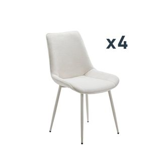 Klast Packs 4 sillas tela beige 50 cm x 86 cm cm