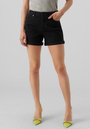 Vero Moda Jeansshorts VERO MODA VMZURI HR LOOSE SHORTS MIX NOOS, Damen, Gr. XL (42), N-Gr, schwarz, Denim/Jeans, Obermaterial: 80% Baumwolle, 20% Polyester, Jea