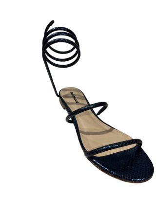 Lola Cruz Womens Greta Flat Sandals In Navy