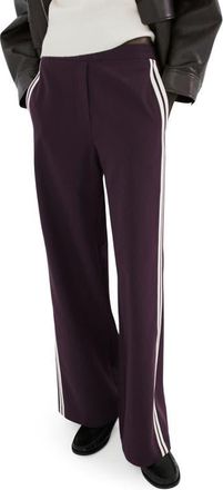 Mango Sophie Stripe Pants in Wine at Nordstrom, Size Xx-Large