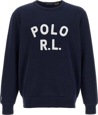 Polo Ralph Lauren Licht Fleece Katoenen Sweater - Heren - Sweatshirts - Blauw - M - Katoen - Hoodies & sweatvesten