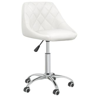 vidaXL Vidaxl - Silla De Comedor Giratoria Cuero Sint&eacute;tico Blanco