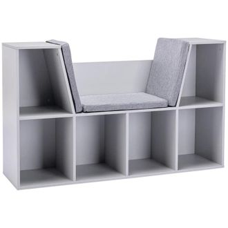 HOMCOM Kids Display Shelf - Grey | TJ Hughes