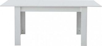 No Brand Tavolo rettangolare allungabile in MDF 90x140/190xH78 cm per sala da pranzo Emmet - Bianco
