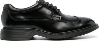 Hogan leather lace-up Oxford shoes - men - Calf Leather/Rubber/Fabric/Calf Leather - 5,5 - Black