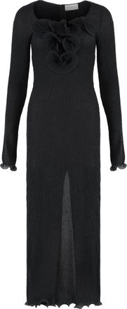 Magda Butrym Womens Crepe Dress - Black Lyocell - Size EU 34 (Womens)