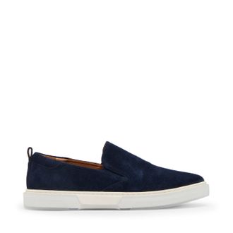 Steve Madden Lansten Flat Shoe NAVY SUEDE