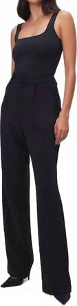 Good American Luxe Suiting Column Trouser In Black