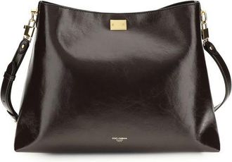 Dolce & Gabbana Brown Calf Leather Bos Taurus Shoulder Womens Bag