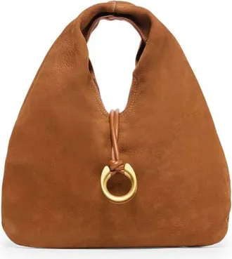 Dolce Vita Martin Leather Hobo Bag in Tobacco at Nordstrom