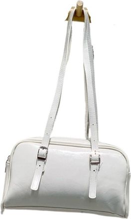 Generic Retro Underarm Bag Large Capacity Fashionable Womens Versatile Single Shoulder Street Trend PU Material(WHITE)