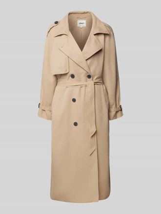 Only Regular Fit Trenchcoat mit Reverskragen Modell CHLOE in Sand, Gr&ouml;&szlig;e S