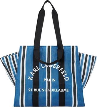 Karl Lagerfeld Gestreeepte Tote Bag - Dames - Shoppers - Veelkleurig - ONE Size - Tassen