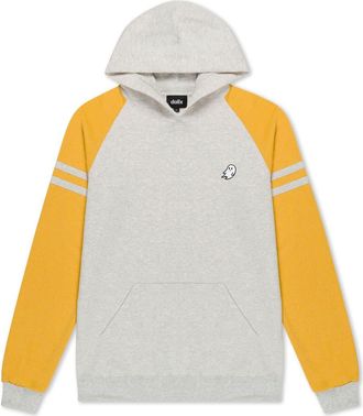 Dalix Mens Ghost Varsity Midweight Hooded Sweatshirt in Oatmeal Indigo at Nordstrom, Size Xx-Large