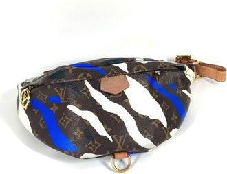 Louis Vuitton Blue Brown White Monogram Sling Bag (Pre-Owned)