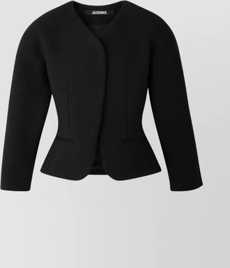 Jacquemus tailored blazer peplum structured shoulders