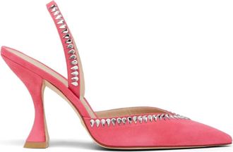Stuart Weitzman Xcurve 100 Slingback Pump - Dames - Pumps - Roze - 36 EU - Leer - Schoenen
