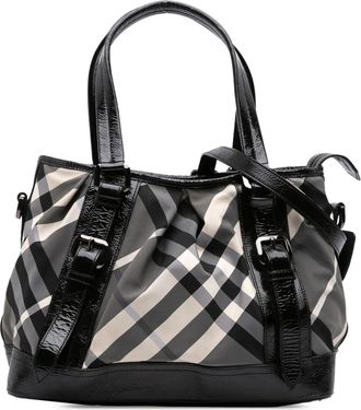 Burberry 2000-2017 Beat Check Nylon Lowry tas - Zwart