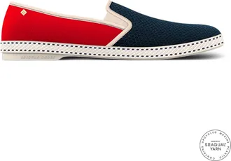 Rivieras Shoes Classic Canvas & Mesh Slip-On Loafer in Red White And Blue at Nordstrom, Size 36