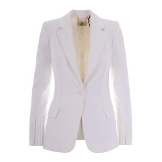 Elisabetta Franchi Blazers, female, Beige, Size: L Blazers