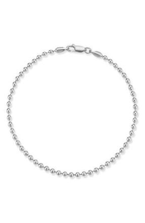 Yield of Men Sterling Silver 3mm Ball Bracelet at Nordstrom Rack, Size 8.5