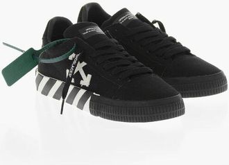 Off-white Canvas Low-Top Sneakers VULCANIZED with Suede Trims and Cont size 39