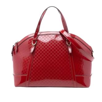 Gucci Pre-owned Handbags, female, Red, Size: ONE SIZE Pre-owned Patent Leather Satchel