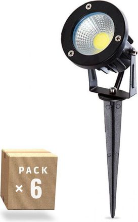 GreenIce Greenice - Pack 6 Focos Led Jardines 9w 758lm 2700&ordm;k Pincho 50.000h [sl-cpdc09-9w-ww-pk6]