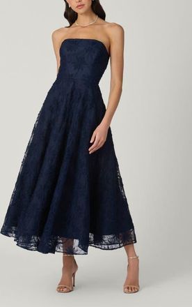 Shoshanna Midnight McCall Embroidered Mesh Dress in Navy at Nordstrom, Size 2