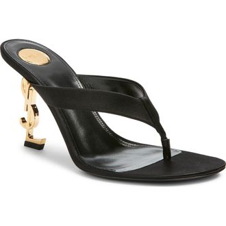 Saint Laurent Opyum Thong Sandal in Black at Nordstrom, Size 6.5Us