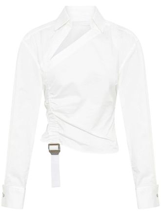 Dion Lee Camicia asimmetrica - Bianco